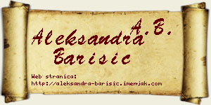 Aleksandra Barišić vizit kartica